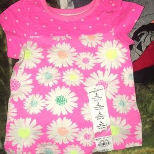 3-6m jumping bean T-shirt with daisies all over